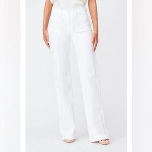 PAIGE Wide Leg Jeans in Bright White